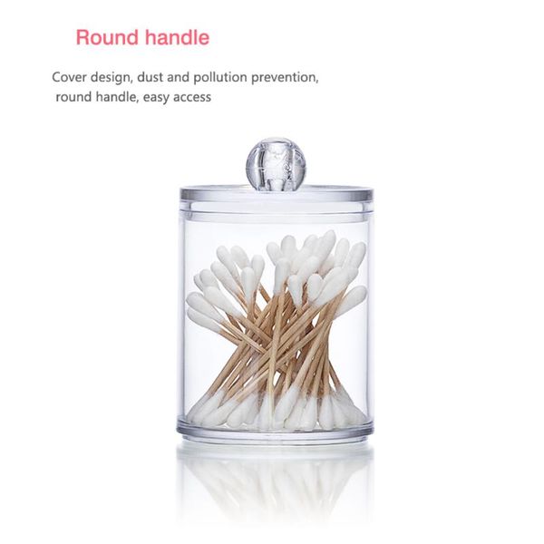 

bathroom storage & organization acrylic multifunctional round cosmetic two-layer makeup cotton pad organizer jewelry box make up and candy j