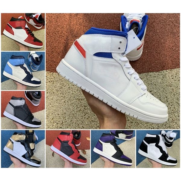 

2021 basketball shoes 1 1s og shadow high pine green black court purple royal bred gold toe nc obsidian unc game fearless sneakers trainers
