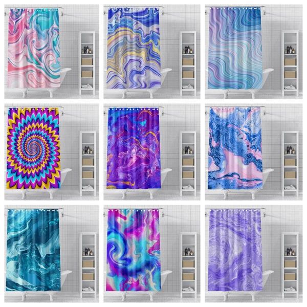 

shower curtains marble ripple starry sky bath curtain polyester waterproof for bathroom with hooks