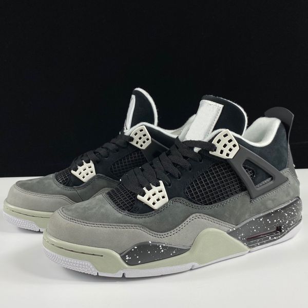 

genuine designer shoes basketball 4s suede retro gray brown oreo black and white men outdoor sports training running sneakers 626969-030 wit