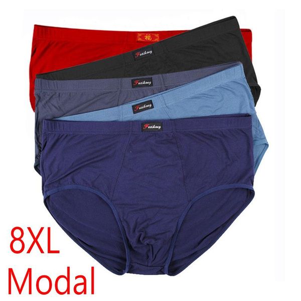 

underpants 8xl-xl 5pcs modal plus size oversize mens underwear brief briefs men shorts male comfort, Black;white