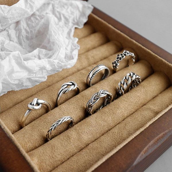 

cluster rings punk 925 sterling silver woman fashion 2021 knuckle ring multi styles adjustable toe beach foot jewelry, Golden;silver