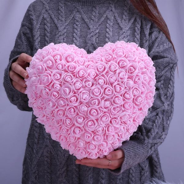 

decorative flowers & wreaths eternal flower love rose peach heart gift box