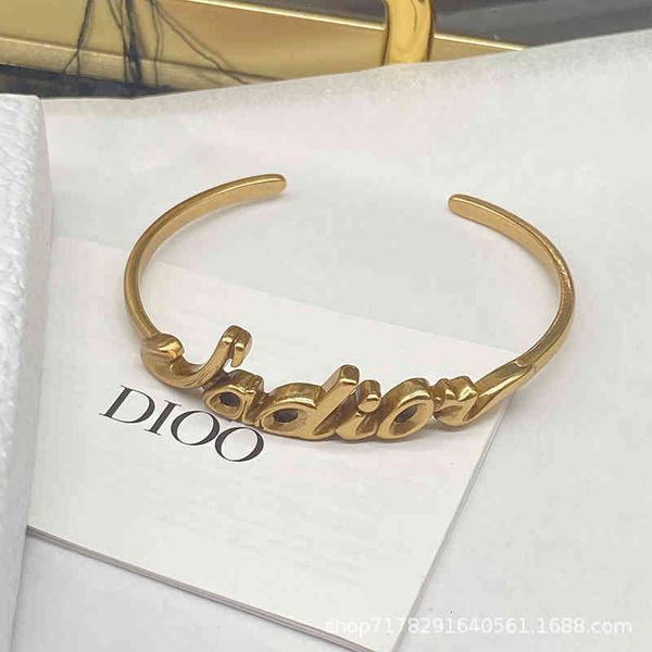 

d home / di hollowed out letter bracelet women's fashion simple personalized net red jewelry, Golden;silver