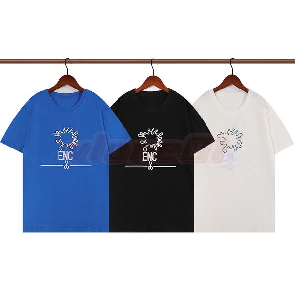 

designer tide mens t shirts fashion chest embroidery letter print tees womens clothing asian size s-2xl, White;black