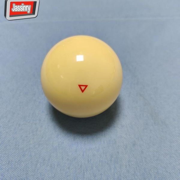 

jassinry 57.25mm resin pool billiard cue white ball with red triangle 2 1/4inch single accessories balls