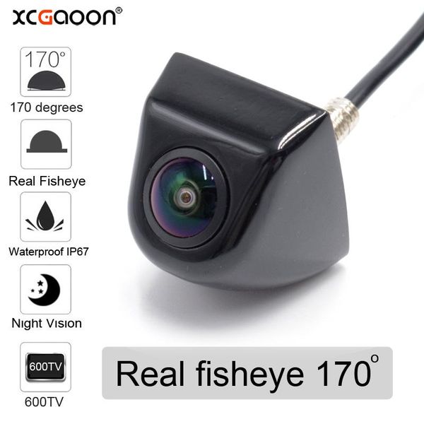 

xcgaoon ccd 170 degree fisheye car rear front side view camera wide angle cam night vision waterproof with control wire cameras& parking sen