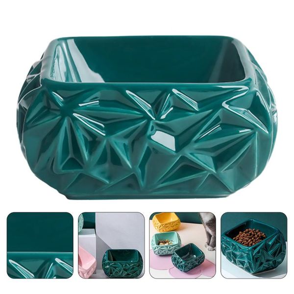 

1pc dog cat ceramic feeding bowl creative durable pet for daily bowls & feeders