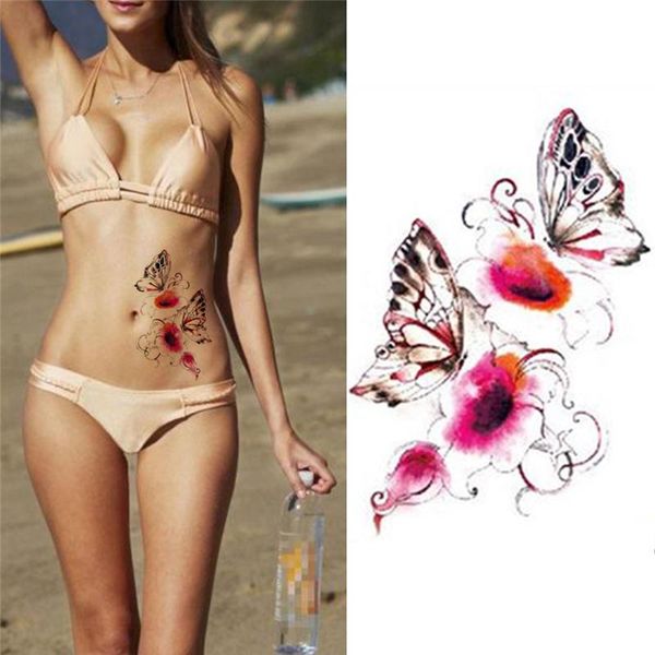 

temporary tattoos 1pc women girl tattoo sticker full flower arm body art large fake th series