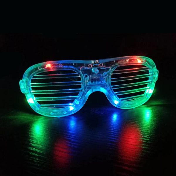 

sunglasses 1 pcs light up party shutter style luminous glasses led shades wedding carnival halloween nightclub cosplay supplies, White;black