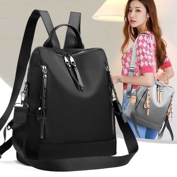 

2021 new fashion leisure backpack women's korean nylon oxford travel outdoor backpack