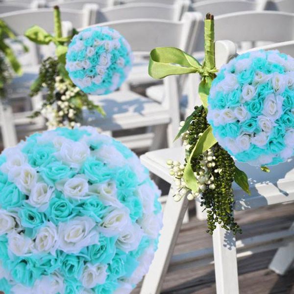 

12" 30cm upscale wedding kissing balls artificial encryption rose decorative flower ball for festival decorations flowers & wreaths