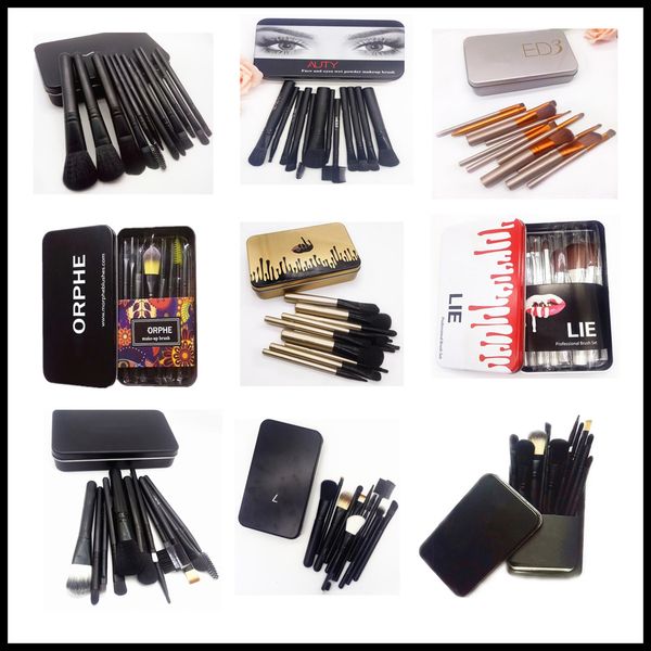 

stock 12 pcs brushes set foundation blending powder eyeshadow contour concealer blush cosmetic makeup tool