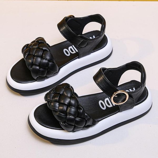 

sandals summer thick-soled woven women casual commuting shoe fashion sports lightweight ladies beach filp-folp zapatos mujer, Black