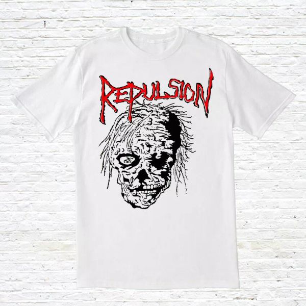 

repulsion t-shirt (horrified / grindcore / metal), White;black