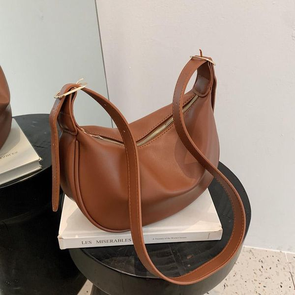 

evening bags casual travel women simple shoulder for girls sac vintage brown soft leather crossbody bag female handbags hobos