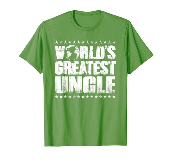 

world's greatest uncle t shirt -ever award gift tee, White;black