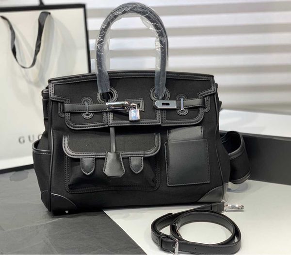 

sports large-capacity handbags1:1 35 canvas korean fashion versatile portable messenger bag large capacity men's and women'sdesign