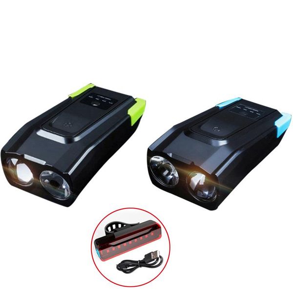 

bike lights bicycle headlight usb charging trumpet headlights power torch riding equipment night mountain lamp 4000mah
