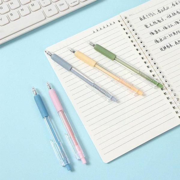 

gel pens 0.5mm press retractable black ink rollerball fine pen for office ballpoint point writing a6x6