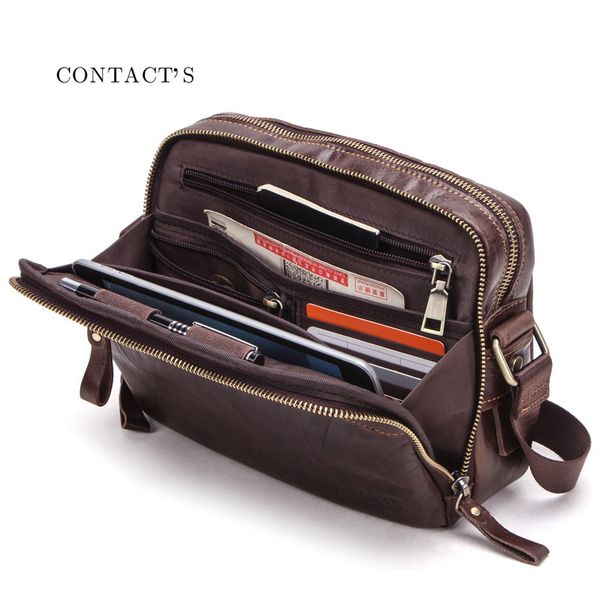 

black angel korean fashion messenger multi functional head leather men's single shoulder bag