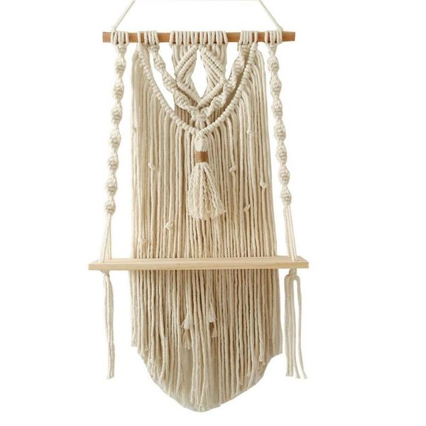 

tapestries simple design macrame wall hangin g shelf boho for room decor great durability and environmental friendly wa