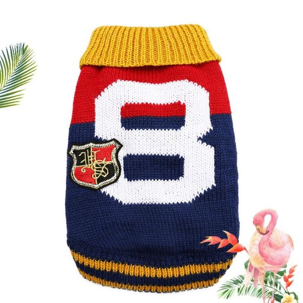 

dog apparel badge casual sports style pet cloth outdoor playing suits soft sweater comfortable fashion loose clothes