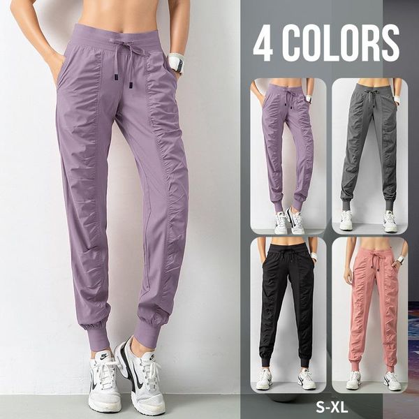 

yoga outfit vutru fabric drawstring running sport joggers women quick dry athletic gym fitness sweatpants two side pockets exercise pants