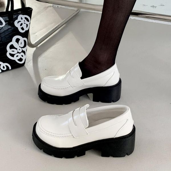 

dress shoes mary jane girls japanese school jk uniform accessories lolita college gothic pu leather platform shoe, Black