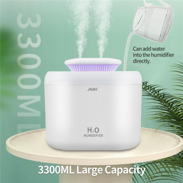 

humidifiers 3300ml large capacity ultrasonic humidifier nano air moisturizing sprayer essential oil diffuser low noise aroma
