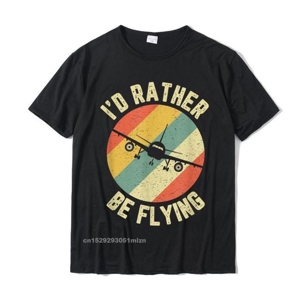 

men's t-shirts pilot shirt id rather be flying funny airplane t-shirt for men design t dominant harajuku cotton, White;black
