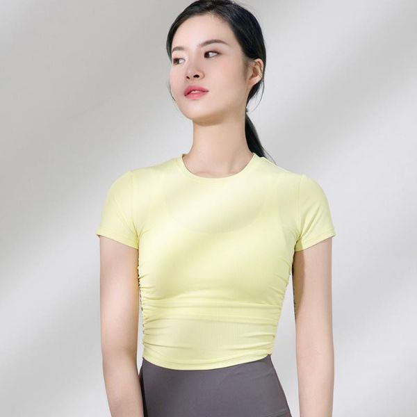 

summer sportwear women's t-shirts thin tight slim short-sleeve yoga shirt female fitness workout running quick dry sports outfit