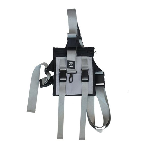 

designer schoolbagtechwear ribbons tactical canvas letter print hip hop chest bags male japan style shoulder package casual student men stre