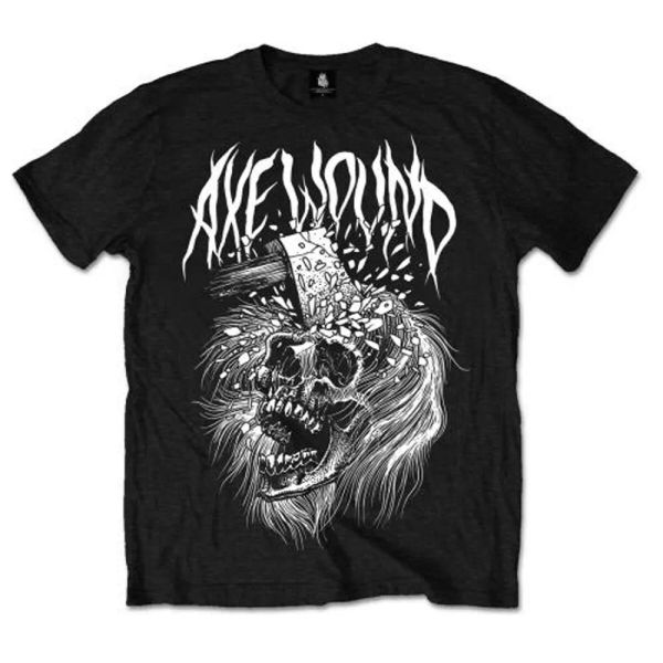 

axewound skull official t-shirt men unisex, White;black