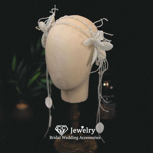 

hair clips & barrettes hairbands wedding accessories for women engagement jewelry bridal headpiece 100% handmade beads headbands hairwear, Golden;silver