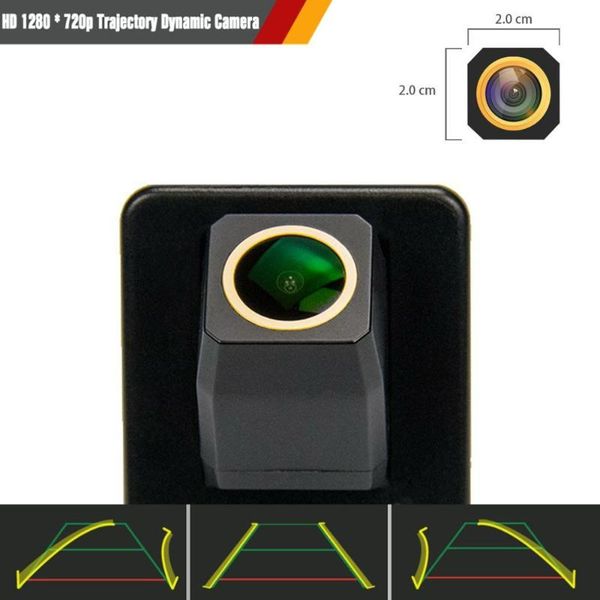 

car rear view cameras& parking sensors hd 1280x720p golden camera backup trajectory dynamic line for kia s cerato forte 2013 -2021
