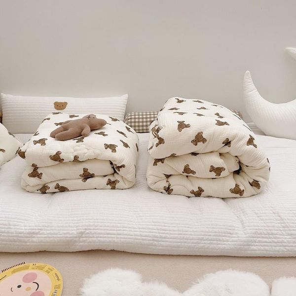 

comforters & sets ins style printed korea cotton comforter thickened gauze soybean fiber autumn and winter quilt warm children's core