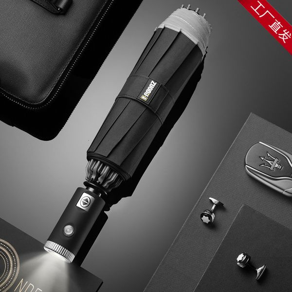 

zuodu car carrying male automatic reverse umbrella female dual purpose folding super large barrier lighting