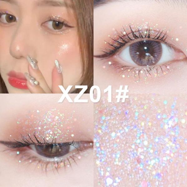

eye shadow liquid eyeshadow glitter shimmer eyeliner lying silkworm high-gloss cosmetic easy to wear waterproof natural makeup