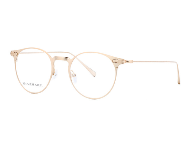 

fashion sunglasses frames stainless steel round glasses vintage women optical eyewear retro goggle myopia computer prescription eyeglasses f, Black