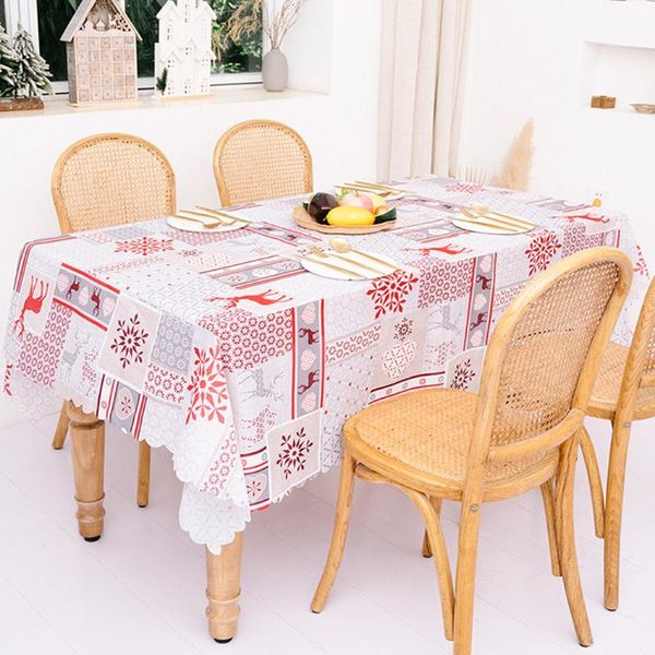 

table cloth 180 x 144cm christmas tablecloth runner oil-proof waterproof creative cover for xmas year party dining tables decor