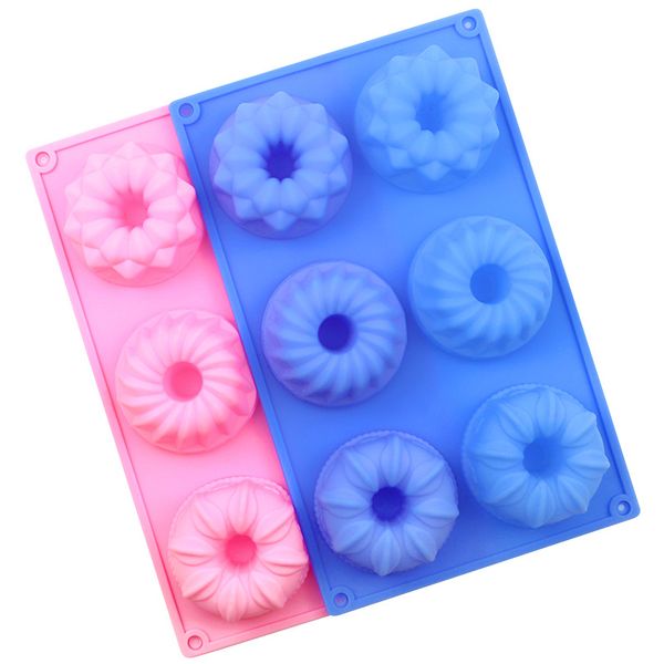 

donut pan cake moulds silicone non-stick silicone mold for donuts tray pink sky blue 1221542