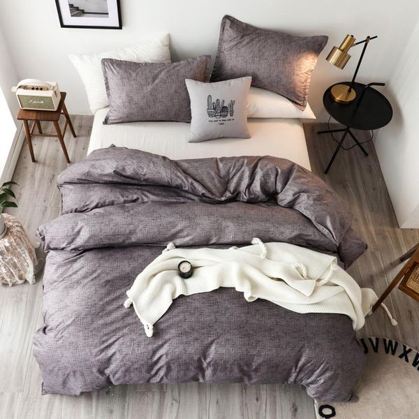 

bedding sets  size set gray color king duvet cover americal solid bed for adults double bedclothes