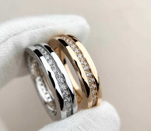 

fashion cz diamond rings bague anillos for mens and women engagement wedding jewelry couple style lover gift with box nrj, Silver