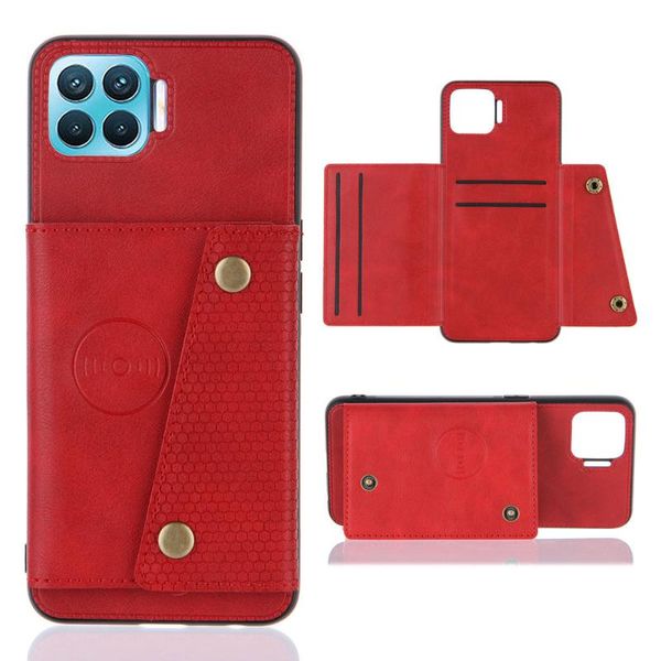 

reno 4 lite reno4 f 4f flip case leather card slot back panel for oppo 4lite f4 phone cover shockproof cell cases