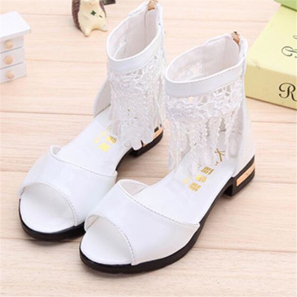 Kleinkind Baby Mädchen Casual Sandalen Kinder Sandale Mode Kinder Prinzessin Strand Schuhe Quaste Rom Sandale Füllungen