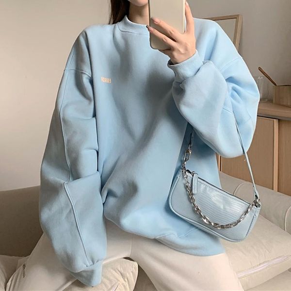 

women's hoodies & sweatshirts autumn and winter all-match letter printing hoodie loose couple thickening college style long-sleeved fas, Black