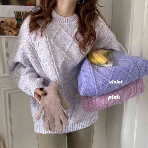 

sweaters women sweaters pullovers sweet retro chic o-neck knitted solid elegant loose spring casual clothe, White;black