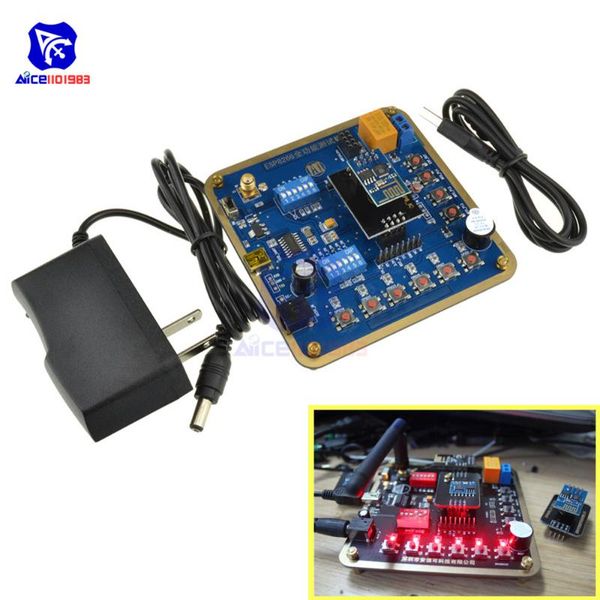 

integrated circuits esp8266 serial wifi test board expansion for arduino with esp01 esp-01 module us plug power adapter mini usb cable