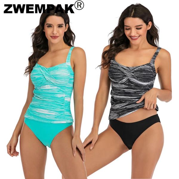 

tankini swimsuits women,2021 summer retro tankinis set,striped printed two pieces swimming suit,swimwear women plus size one-piece suits